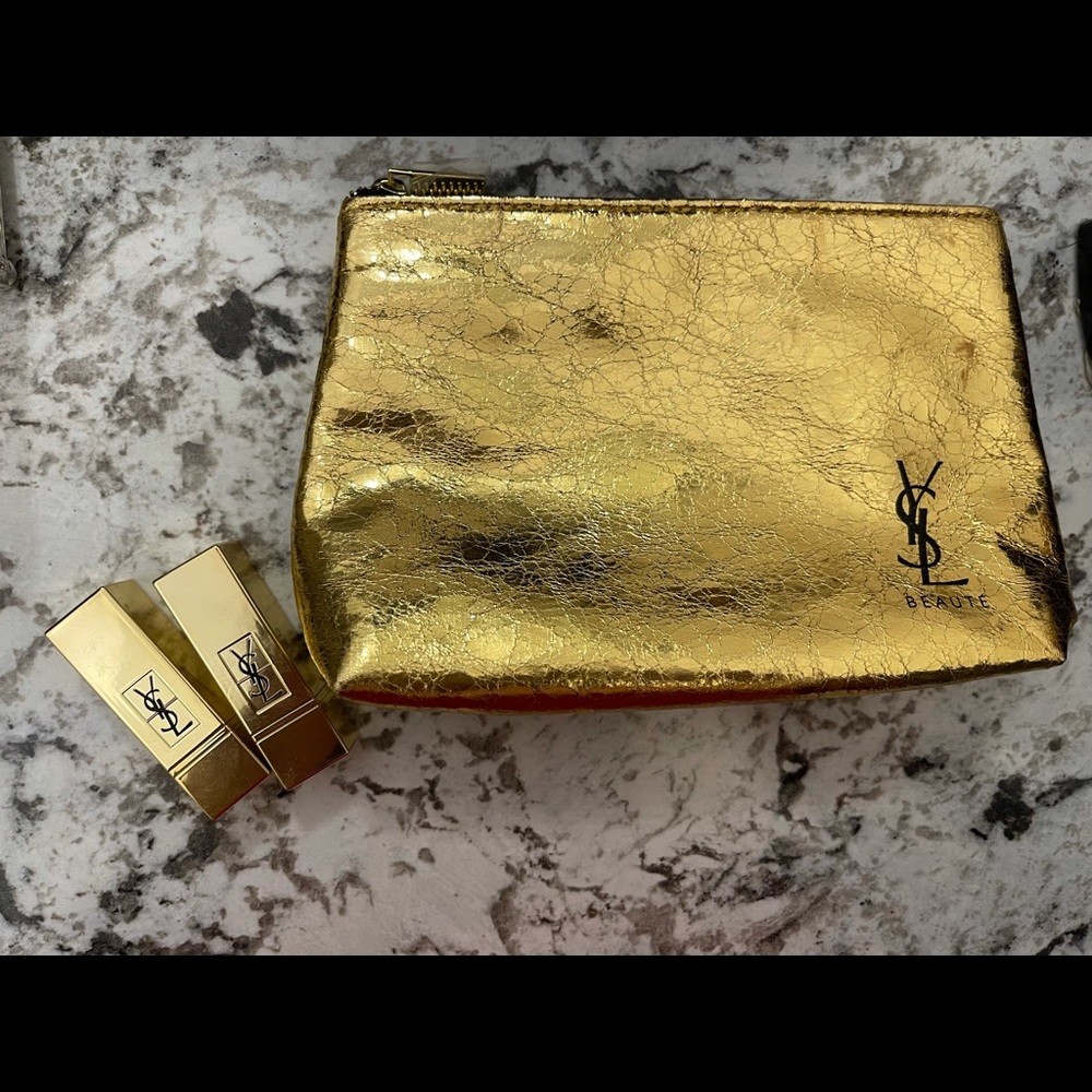 YSL travel lipsticks w/ gold bag